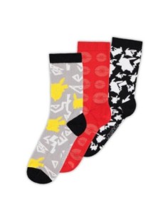 Pokemon Socks 3-Pack Crew 39-42