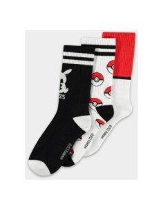 Pokemon Socks 3-Pack Pikachu Pokeball 43-46  Difuzed