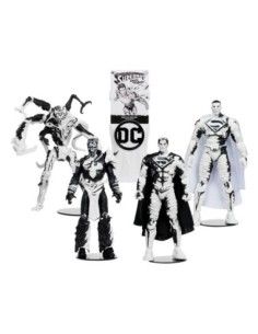 DC Direct Page Punchers Action Figures & Comic Book Pack of 4 Superman Series (Sketch Edition) (Gold Label) 18 cm