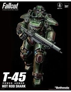 Fallout FigZero Action Figure 1/6 T-45 Hot Rod Shark Power Armor 37 cm