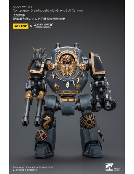 Warhammer The Horus Heresy Action Figure 1/18 Space Wolves Contemptor Dreadnought with Gravis Bolt Cannon 12 cm