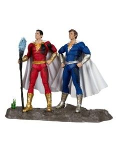 DC Multiverse Action Figures Pack of 2 Shazam (Battle Damage) & Freddie Freeman (Gold Label) 18 cm