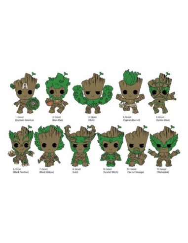 Guardians of the Galaxy PVC Bag Clips Groot Series 2 Display (24)  Monogram Int.