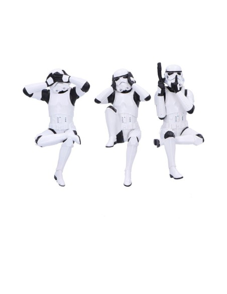 Stormtrooper Figures Three Wise Sitting Stormtroopers 11 cm