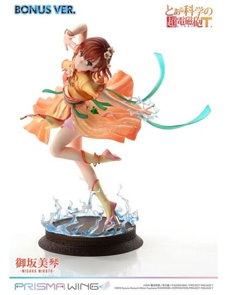 To Aru Kagaku no Railgun Prisma Wing PVC Statue 1/7 Misaka Mikoto Bonus Version 22 cm