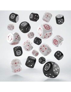 Crosshairs Compact D6 Dice Set Black&Pearl (20)