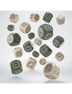 Fortress Compact D6 Dice Set Beige&Olive (20)