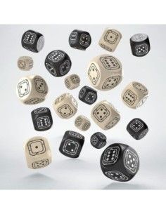 Fortress Compact D6 Dice Set Black&Beige (20)