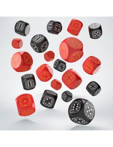 Fortress Compact D6 Dice Set Black&Red (20)