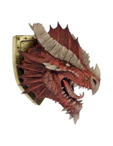 D&D Replicas of the Realms Life-Size Foam Figure Ancient Red Dragon Trophy Plaque - Limited Edition 50th Anniversary 56 cm