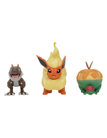 Pokémon Battle Figure Set 3-Pack Appltun, Tyrunt, Flareon 5 cm  Jazwares