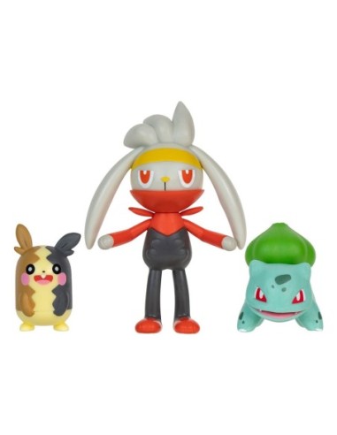 Pokémon Battle Figure Set 3-Pack Morpeko (Full-Belly Mode), Bulbasaur 1, Raboot 5 cm