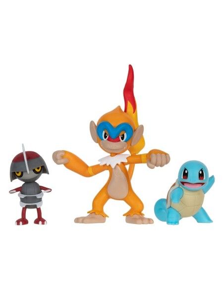 Pokémon Battle Figure Set 3-Pack Pawniard, Squirtle 1, Monferno 5 cm