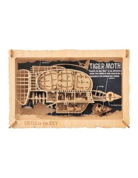 Castle in the Sky Paper Model Kit Paper Theater Wood Style Tiger Moth