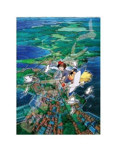 Kiki's Delivery Service Jigsaw Puzzle Stained Glass Koriko City's Sky (500 pieces)