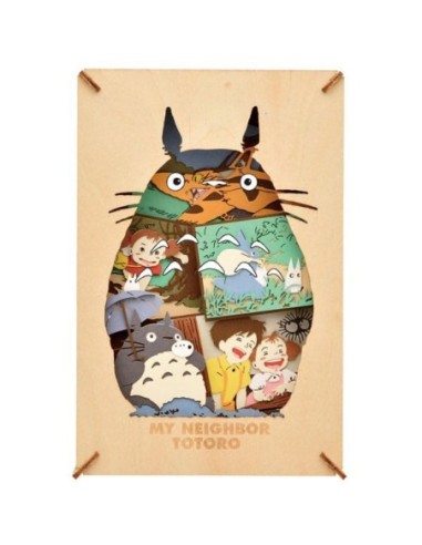 My Neighbor Totoro Paper Model Kit Paper Theater Wood Style Silhouette Big Totoro  ENSKY