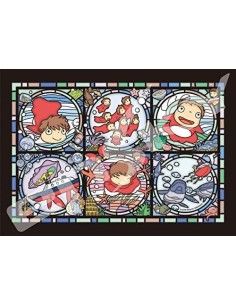 Ponyo Jigsaw Puzzle Stained Glass Ponyos everywhere (208 pieces)