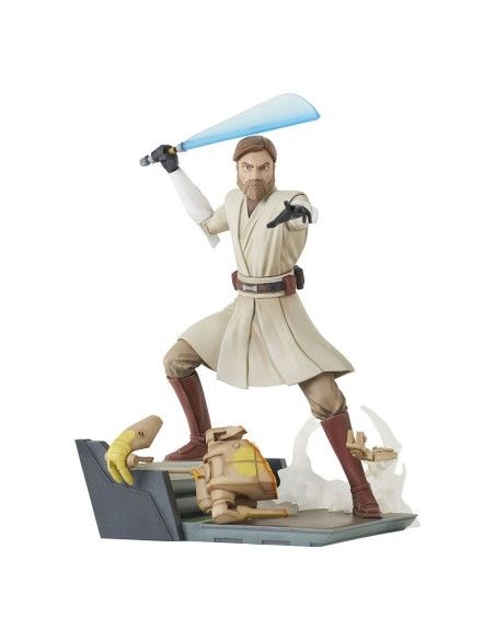 Star Wars: The Clone Wars Deluxe Gallery PVC Statue General Obi-Wan Kenobi 23 cm