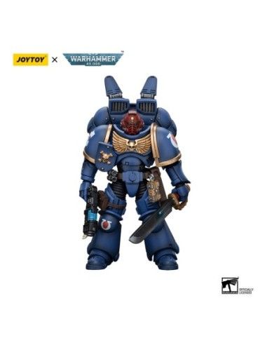 Warhammer 40k Action Figure 1/18 Ultramarines Jump Pack Intercessors Sergeant With Plasma Pistol And Power Sword 12 cm