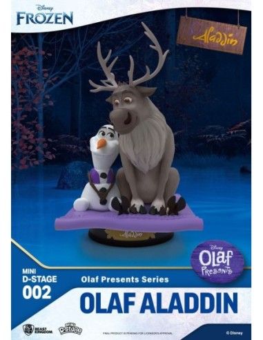 Frozen Mini Diorama Stage PVC Statue Olaf Presents Olaf Aladdin 12 cm  Beast Kingdom