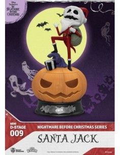 The Nightmare Before Christmas Mini Diorama Stage PVC Figure Santa Jack 10 cm