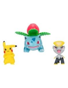 Pokémon Battle Figure Set Figure 3-Pack Pikachu 2, Jangmo-o, Ivysaur