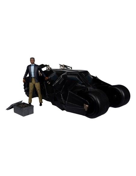 DC Multiverse Vehicle Tumbler with Lucuis Fox (The Dark Knight) (Gold Label)