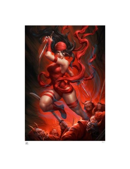 Marvel Art Print Elektra vs The Hand 46 x 61 cm - unframed