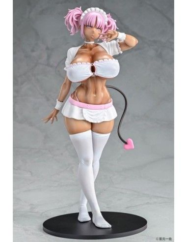 Original Character Statue 1/6 Black Gal Maid Succubus Cocoa Pink Ver. 30 cm