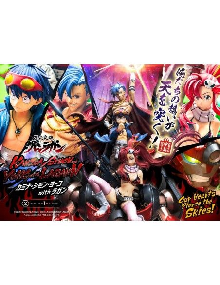 Tengen Toppa Gurren Lagann: Kamina with Simon & Yoko with Lagann Deluxe Version Statue