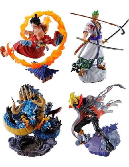 One Piece Petitrama PVC Mini Statue Logbox Re Birth Wano Kuni Vol. 1 Set 9 cm