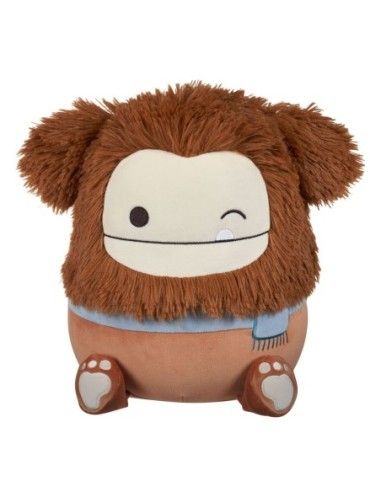 Squishmallows Plush Figure Winking Brown Bigfoot with Scarf Benny 30 cm