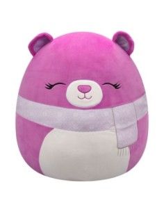 Squishmallows Plush Figure Purple Bear with Closed Eyes and Scarf Crisanta 50 cm  Jazwares