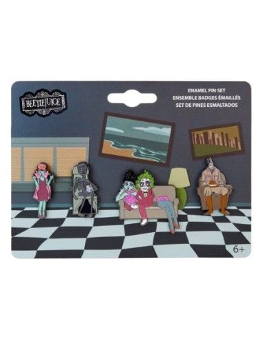 Beetlejuice by Loungefly Enamel Pins 4-Set Waiting Room 3 cm