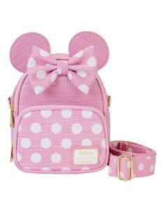 Disney by Loungefly Backpack Mini Minnie Straw Convertible  Loungefly