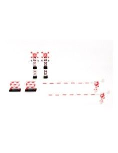 Original Character 1/80 Plastic Model Kit 1/80 Railway Crossing (Red×White) 5 cm