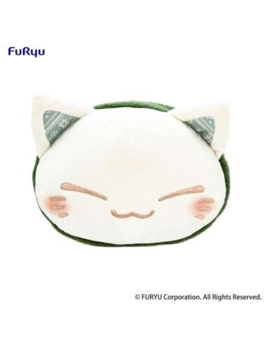 Nemuneko Cat Plush Figure Green Scarf Ver. 30 cm  FURYU