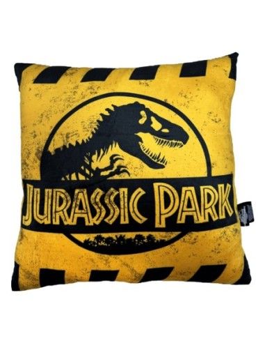 Jurassic Park Pillow Caution Logo 45 cm