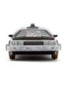 Back to the Future III Hollywood Rides Diecast Model 1/24 DeLorean Time Machine Railroad Wheels  Jada Toys