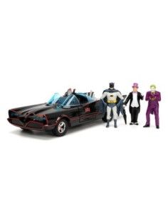 Batman Diecast Model 1/24 Pack of 5 Classic TV Series Batman, Robin, Joker, Penguin & Batmobile  Jada Toys