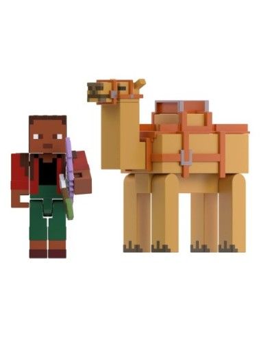 Minecraft Legends Action Figure 2-Pack Alex vs Camel 8 cm  Mattel