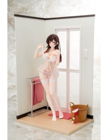 Rent-A-Girlfriend PVC Statue 1/6 Chizuru Mizuhara See-through lingerie figure angel white Ver. 23 cm