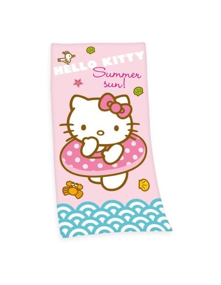 Sanrio Velour Hello Kitty Summer Sun 75 x 150 cm  Herding