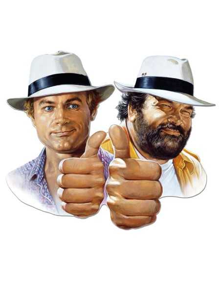 Bud Spencer & Terence Hill 3D Tin Sign Hill + Spencer 45 x 45 cm  Blechwaren Fabrik Braunschweig