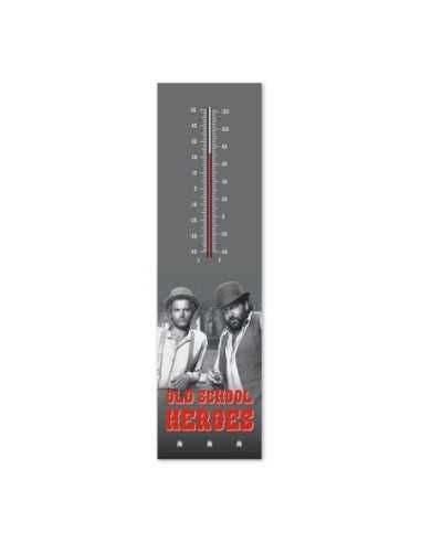 Bud Spencer & Terence Hill Thermometer with metal key holder Old School Heroes  Blechwaren Fabrik Braunschweig