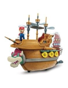 World of Nintendo Super Mario Playset Bowser's Airship Deluxe  JAKKS PACIFIC