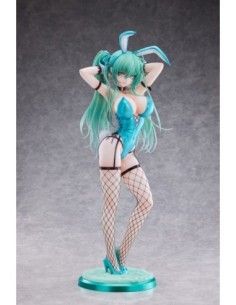 Original Character PVC Statue 1/4 Green Twin Tail Bunny-chan Fishnet Tights Ver. 43 cm  PartyLook