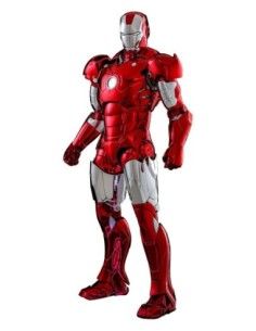 Iron Man Movie Masterpiece Diecast Action Figure 1/6 Iron Man Mark III (Red & Chrome Version) Hot Toys Exclusive 32 cm