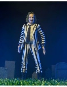 Beetlejuice 1988 Action Figure Beetlejuice Black and White Striped Suit 18 cm