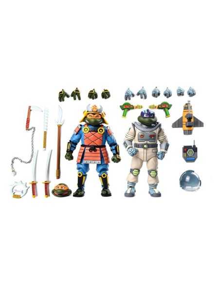 Teenage Mutant Ninja Turtles (Cartoon) Action Figure 2 Pack Space Adventure & Samurai Turtles 18 cm